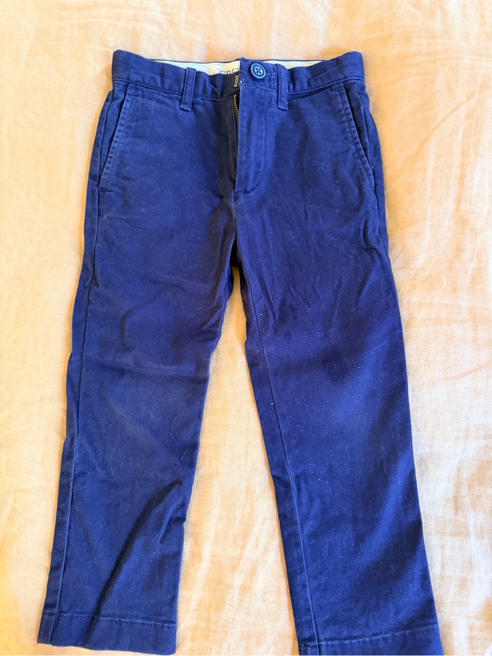 Crewcuts Boys Navy Straight-Leg Chinos